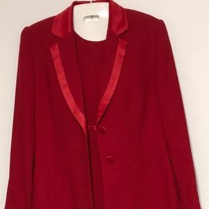 KASPER 2pc Red Dress and Coat Sz 6P
